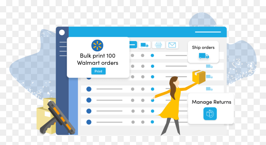 Walmart inventory tools for Amazon sellers 2025 dashboard illustration