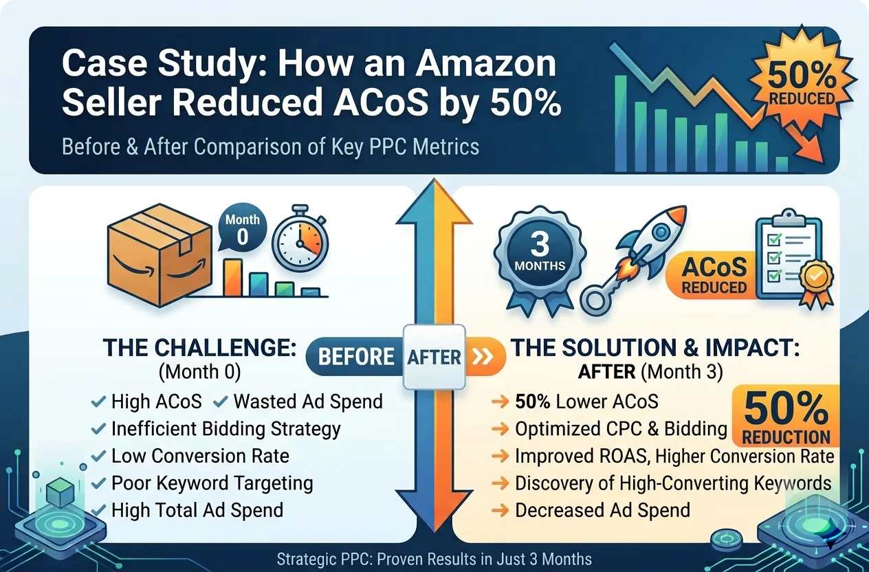 Case Study: How an Amazon Seller Reduced ACoS by 50% in Just 3 Months