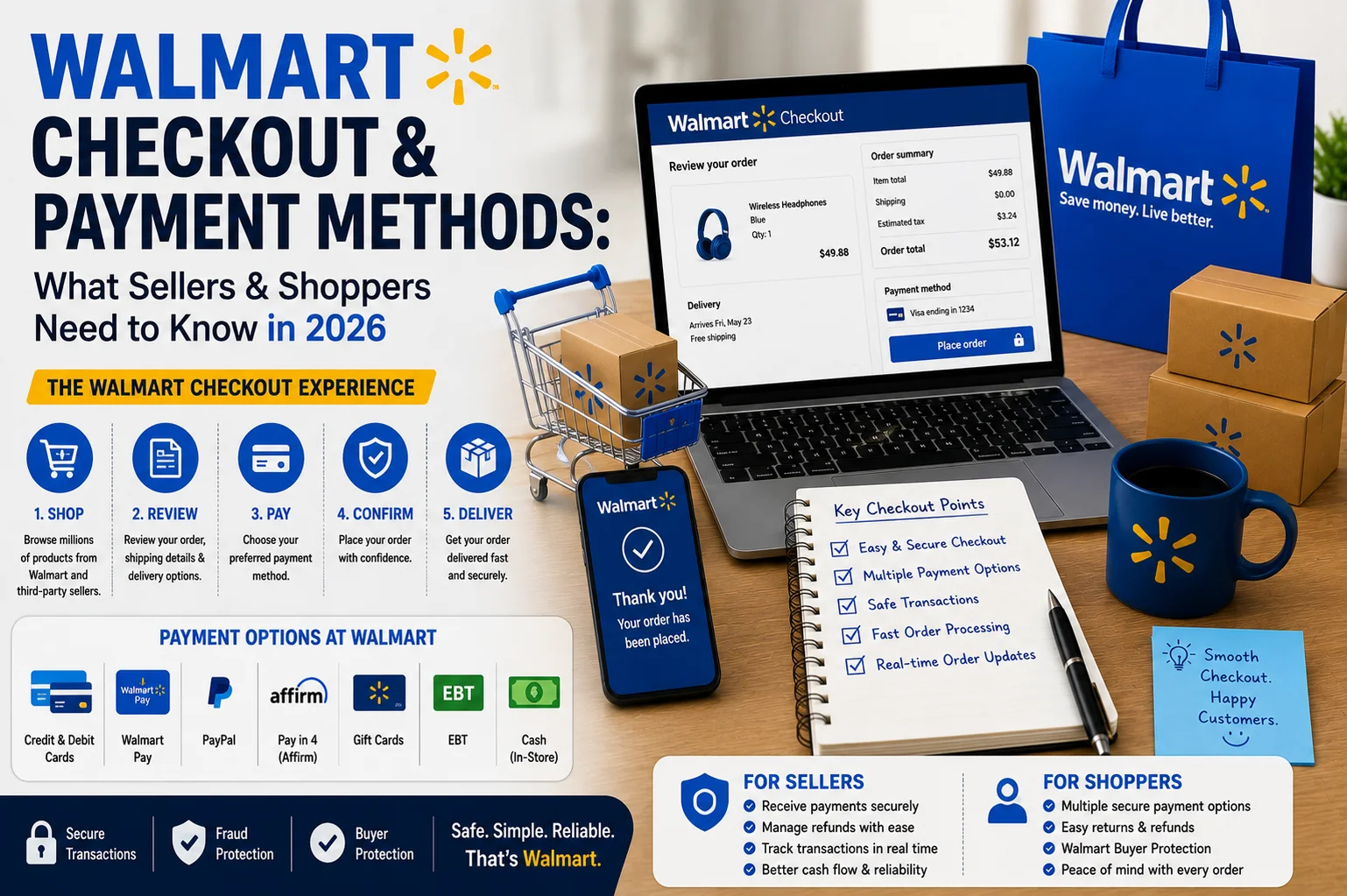 Walmart Checkout and Payment Methods: What Sellers & Shoppers Need to Know in 2026