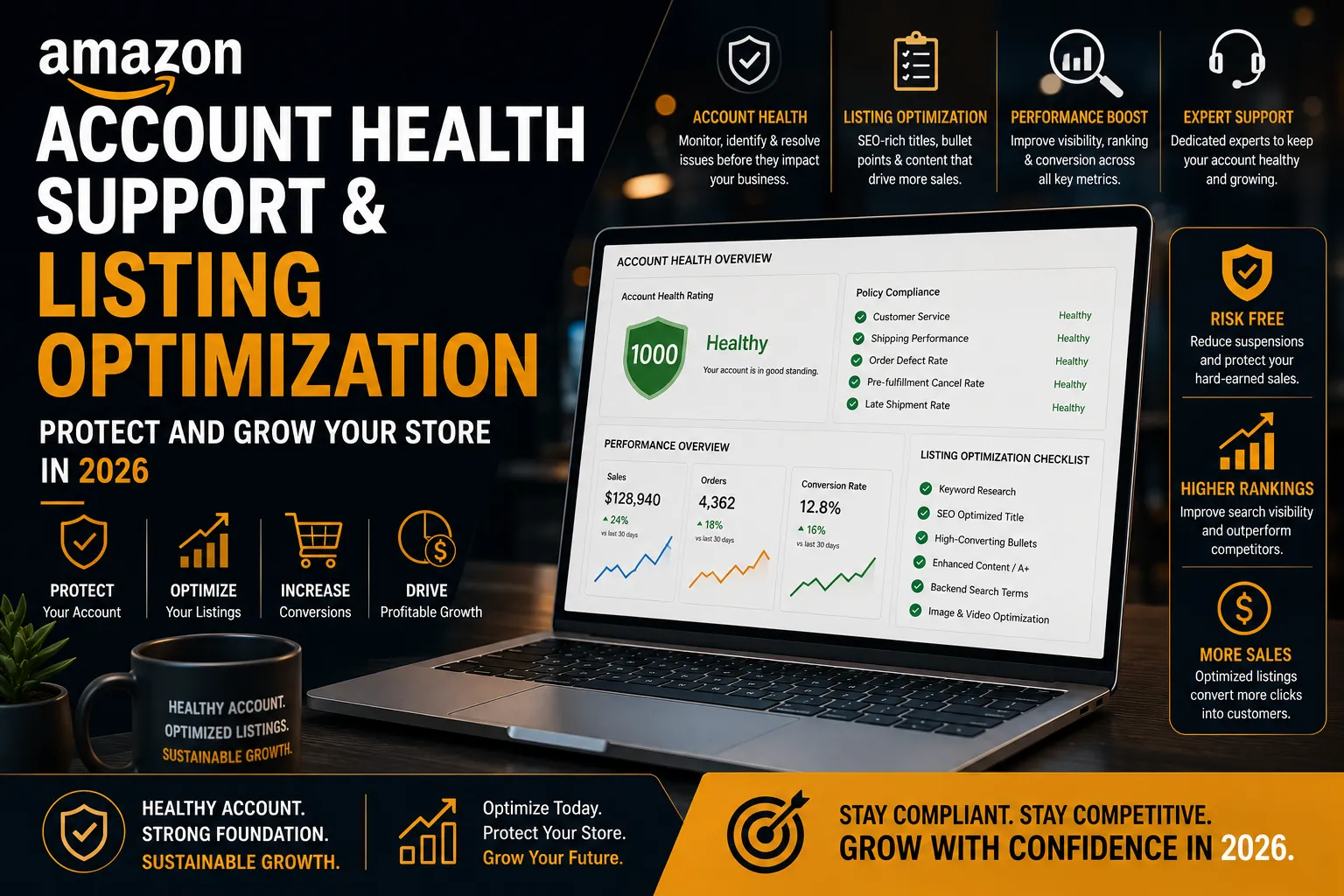 Amazon Account Health Support & Listing Optimization: Protect and Grow Your Store in 2026