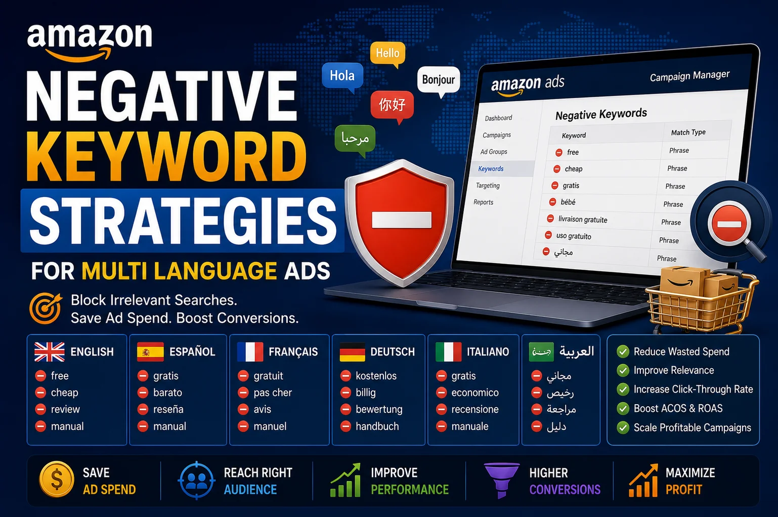 Amazon Negative Keyword Strategies for Multi Language Ads